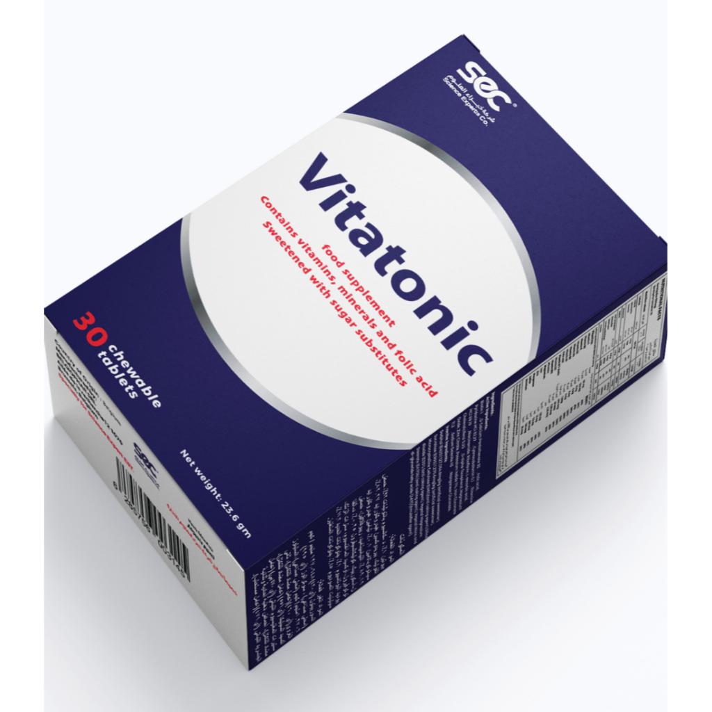 Vitatonic, Multivitamin Chewable Tablets, Chewable multivitamin tablets for daily health, 30 tablets