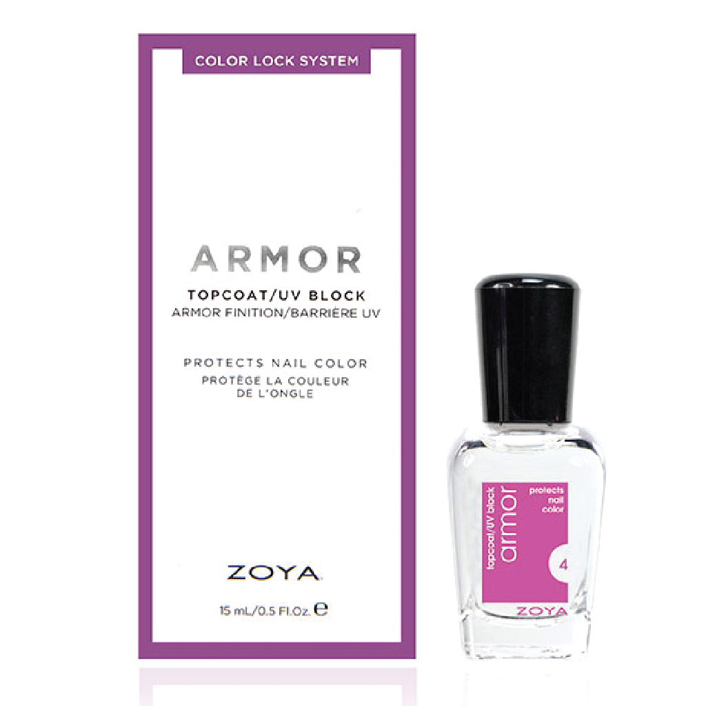Zoya, Armor Top Coat, Protective glossy top coat for nails, 0.5oz