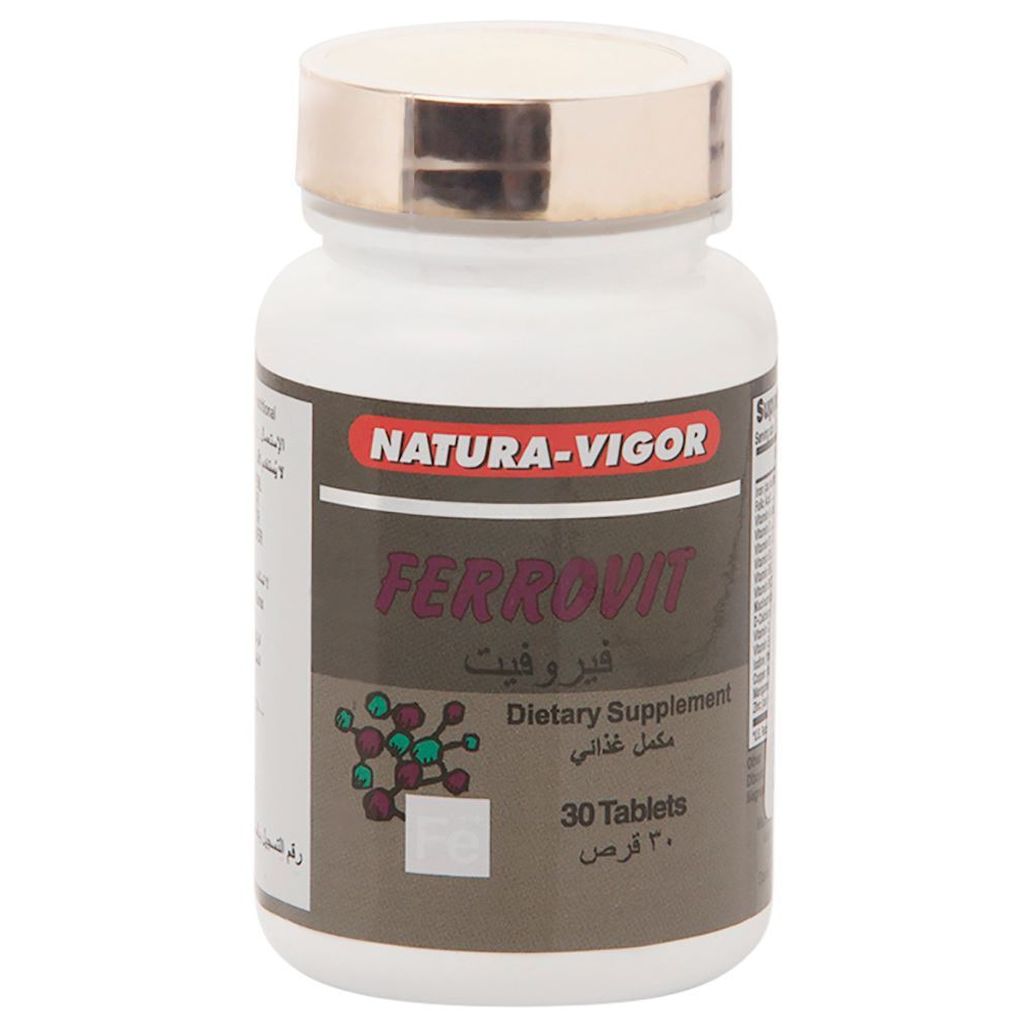 Natura-Vigor Ferrovit Dietary Supplement Tablets, Pack of 30's