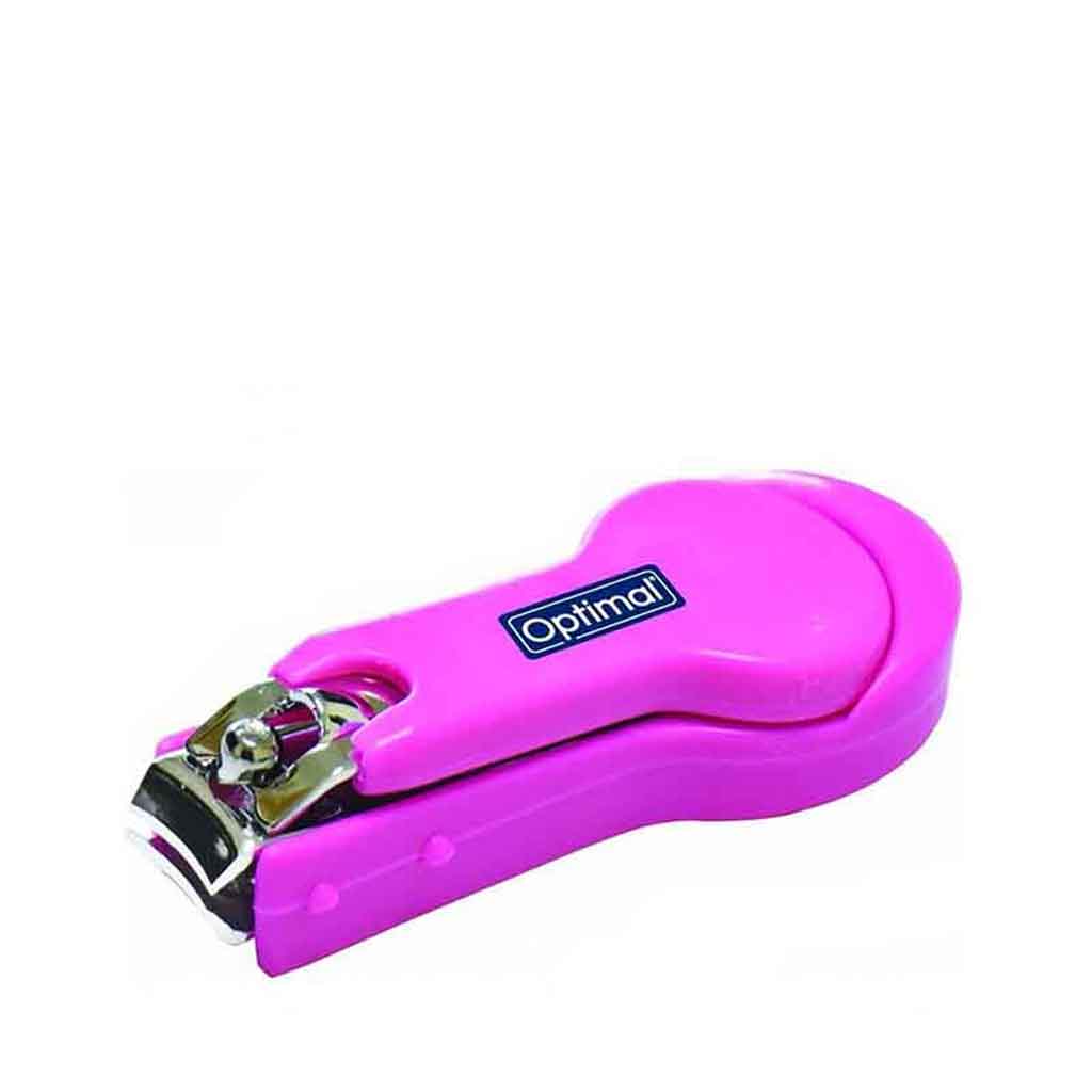 Optimal Baby, Nail Clipper Pink, Safe ergonomic nail clipper for babies