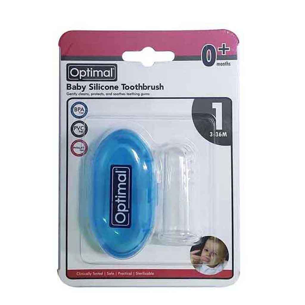 Optimal Baby Silicone Toothbrush Blue Opb-0275