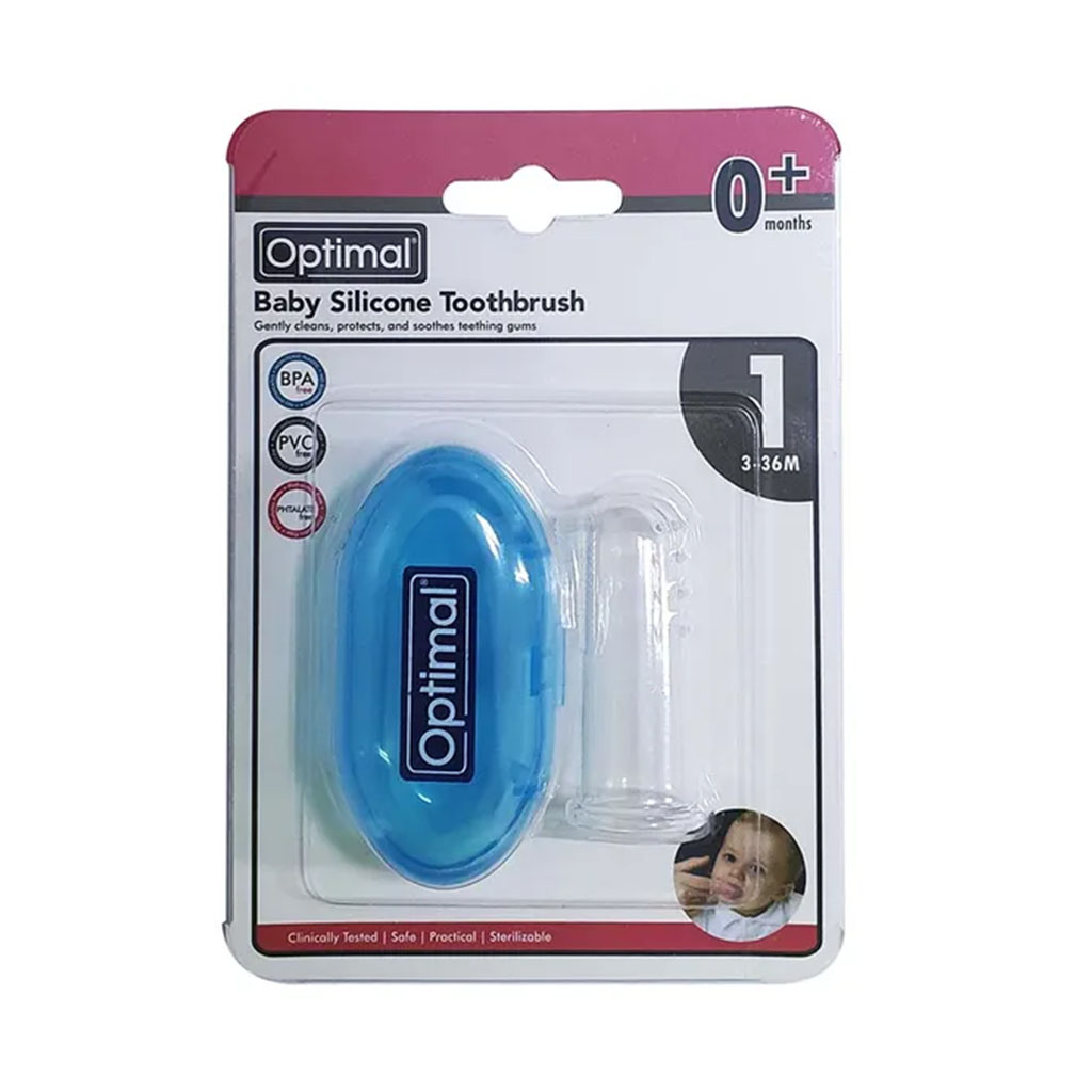 Optimal Baby Silicone Toothbrush Blue Opb-0275