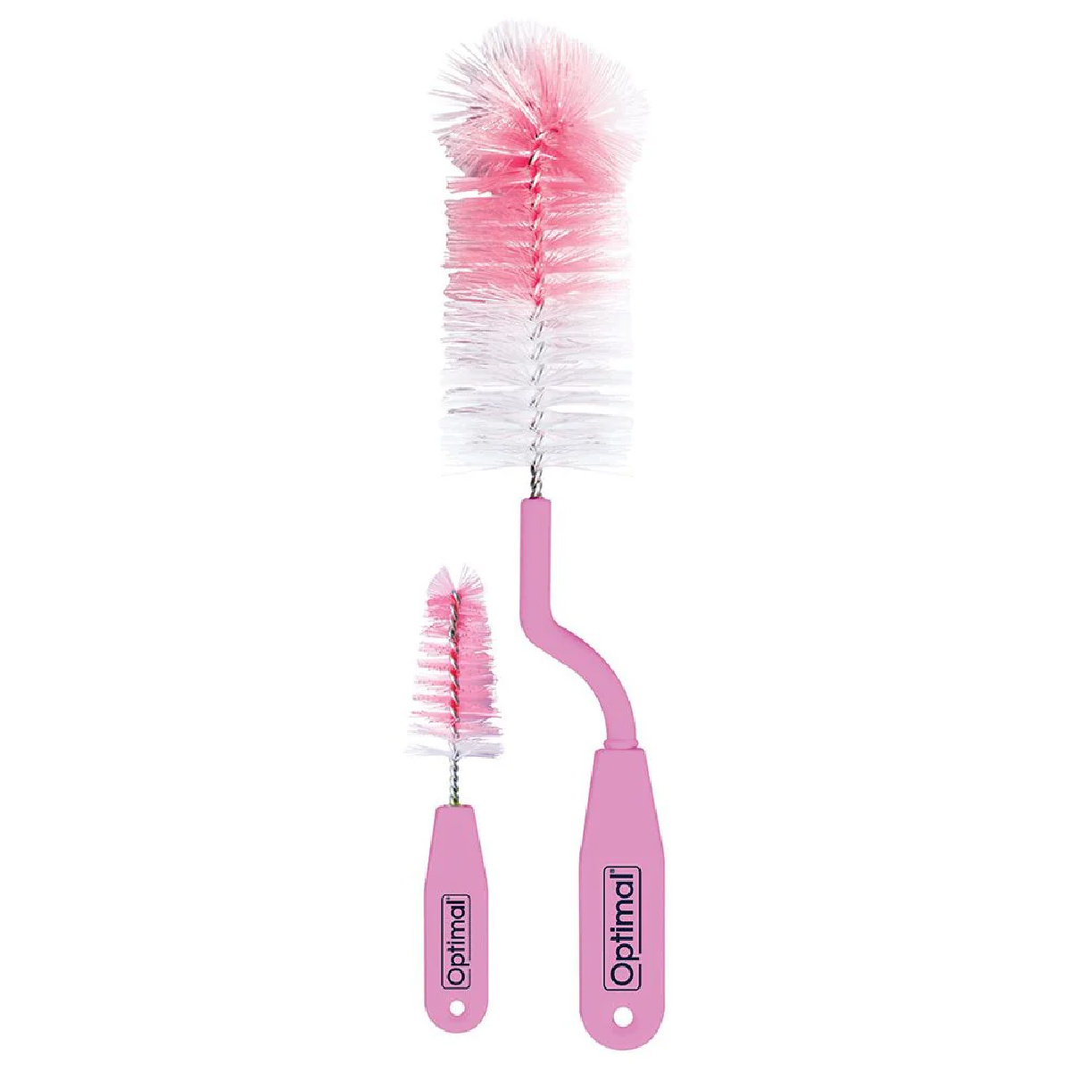 Optimal, Rotary Bottle and Nipple Brush Set Pink OPB-1073, Multi-purpose cleaning brushes for baby bottles and nipples