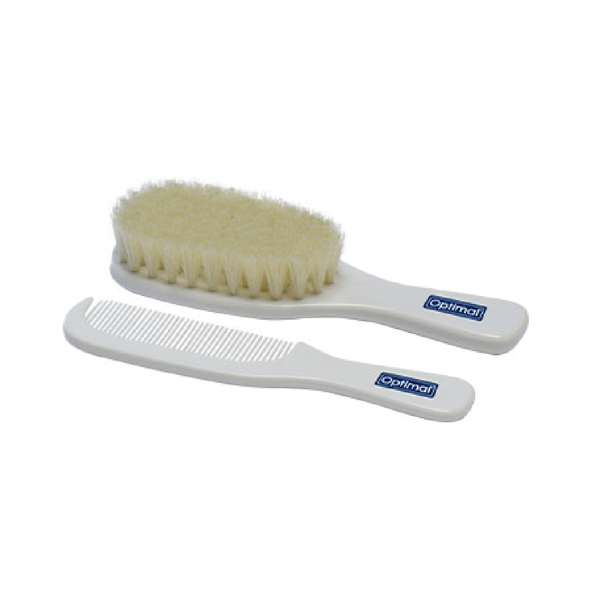 Optimal, Brush and Comb Set White, Durable hair care set with ergonomic design
