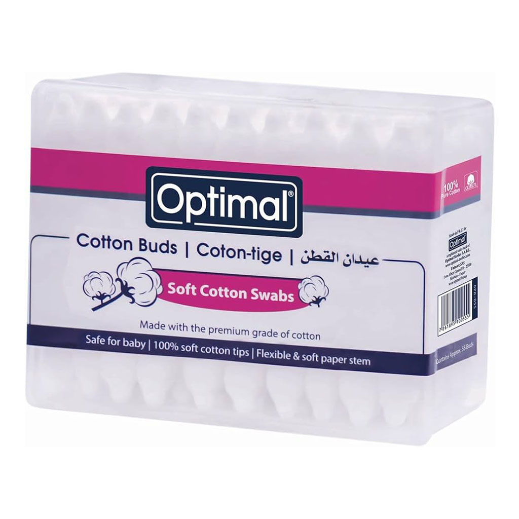 Optimal, Baby Cotton Buds OPH-055, Soft cotton buds designed for gentle baby care, 55 pcs