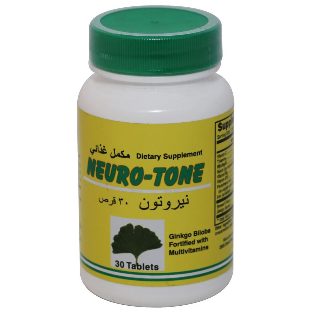 Natura-Vigor, Neuro-Tone tablets, Brain support supplement for mental clarity, 30 tablets