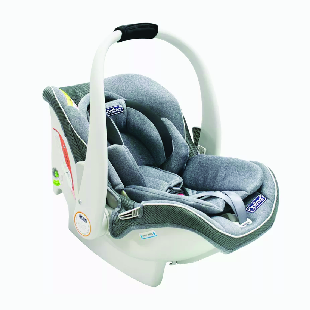 Optimal, Baby Car Seat 0-13 Kgs, Safety car seat for newborns and infants, gray