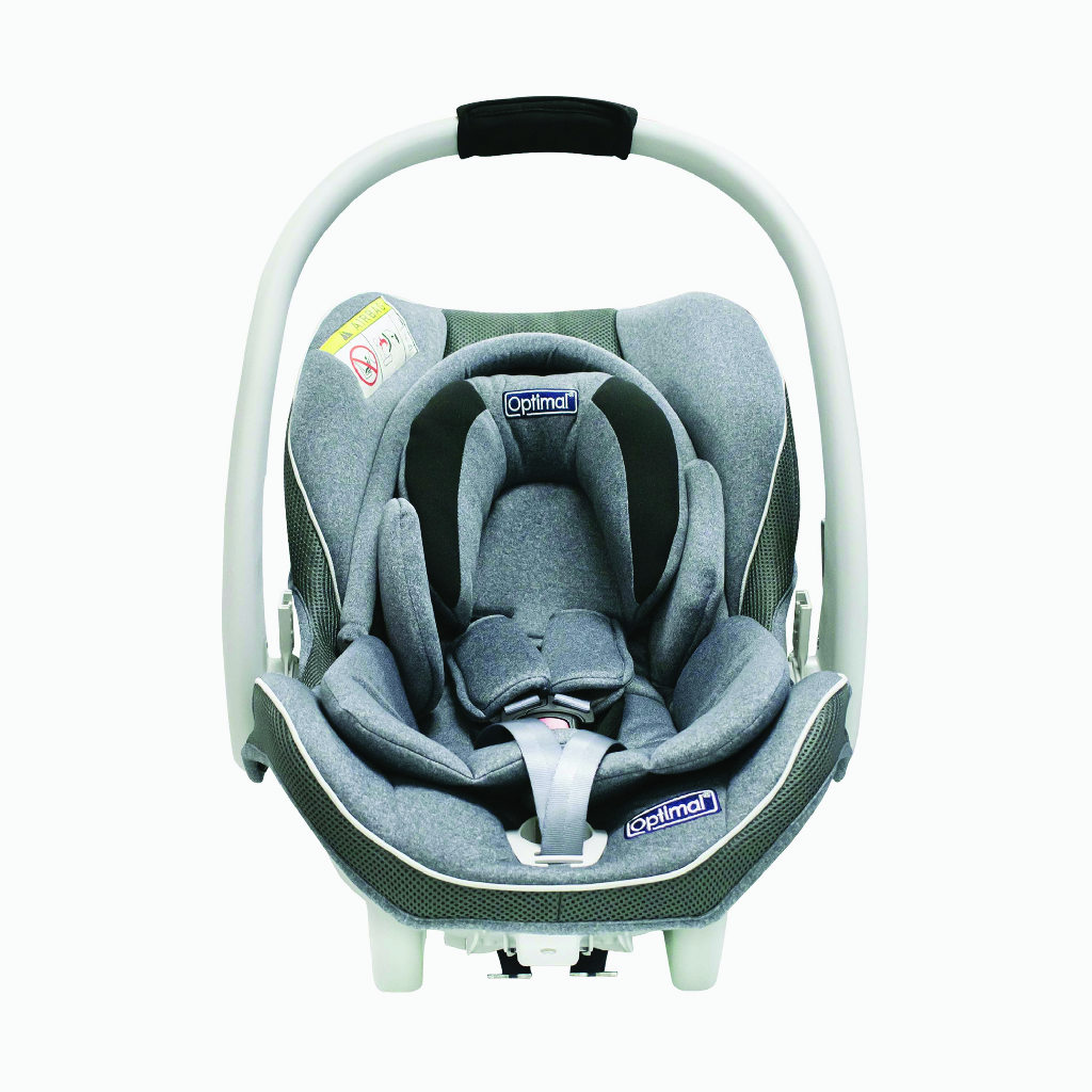 Optimal, Baby Car Seat 0-13 Kgs, Safety car seat for newborns and infants, gray