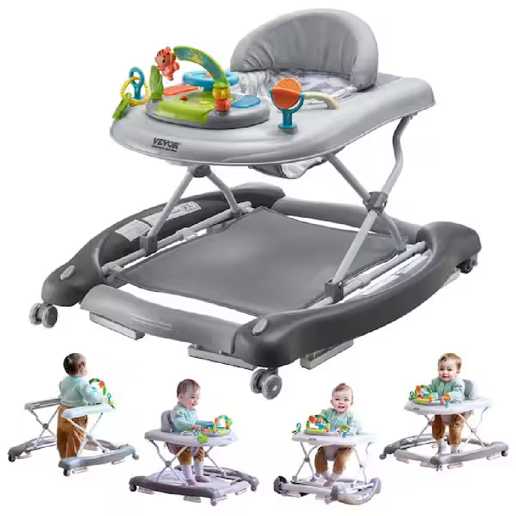 Optimal, Musical Baby Walker Grey OPB-1211, Interactive baby walker with musical features for early development