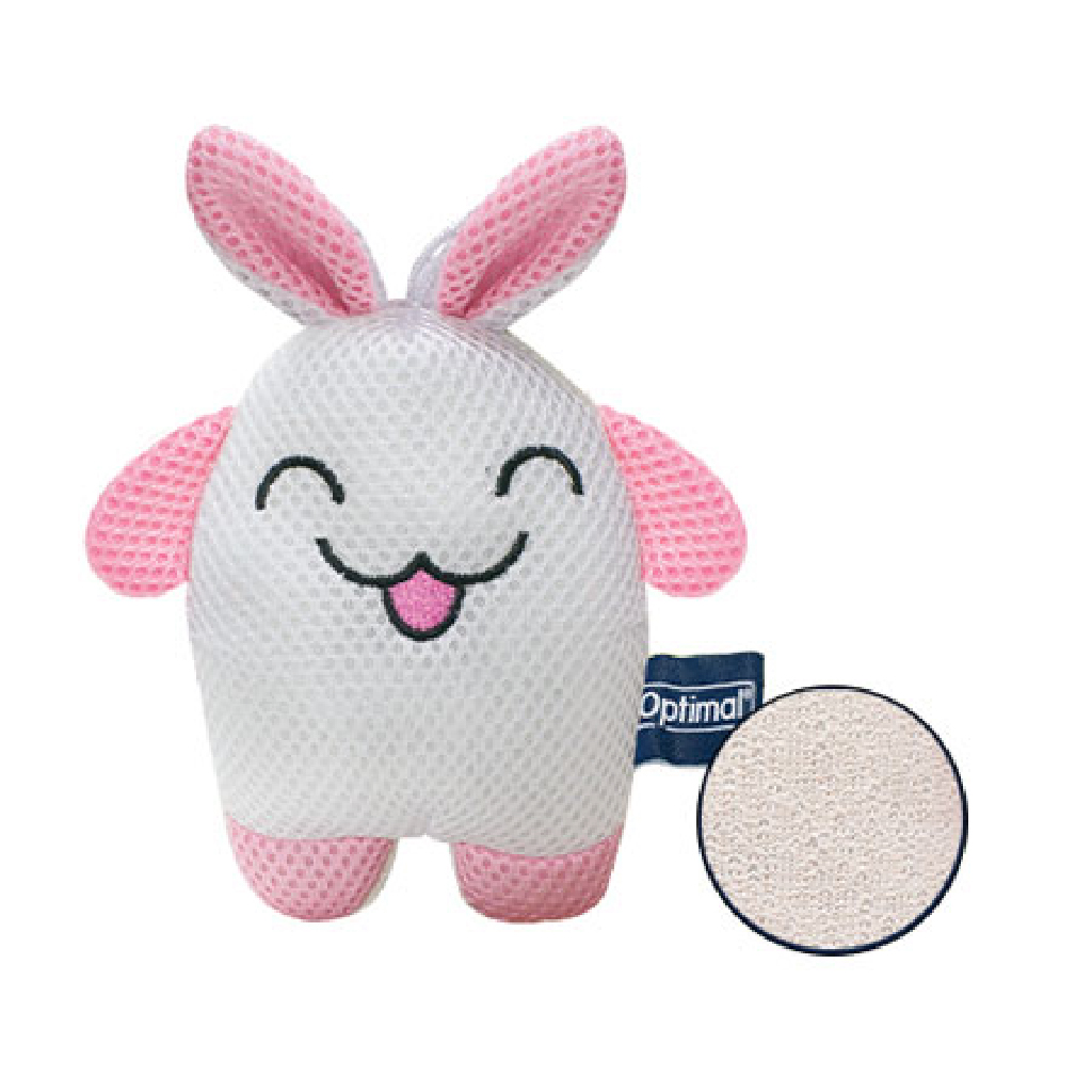 Optimal Baby, Bath Scrubber Pink, Soft bath scrubber for gentle baby cleansing