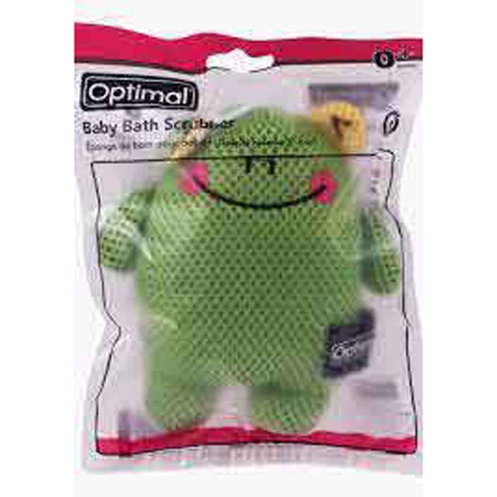 Optimal, Baby Bath Scrubber, Soft and gentle bath scrubber for infants, Green