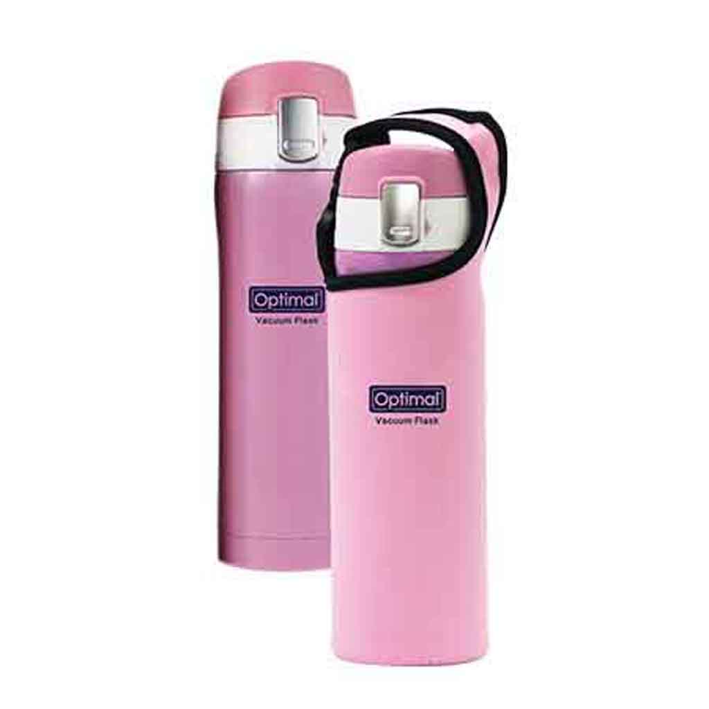 Optimal, Stainless Steel Vacuum Flask, Double wall insulated flask for hot and cold beverages, 480 ml