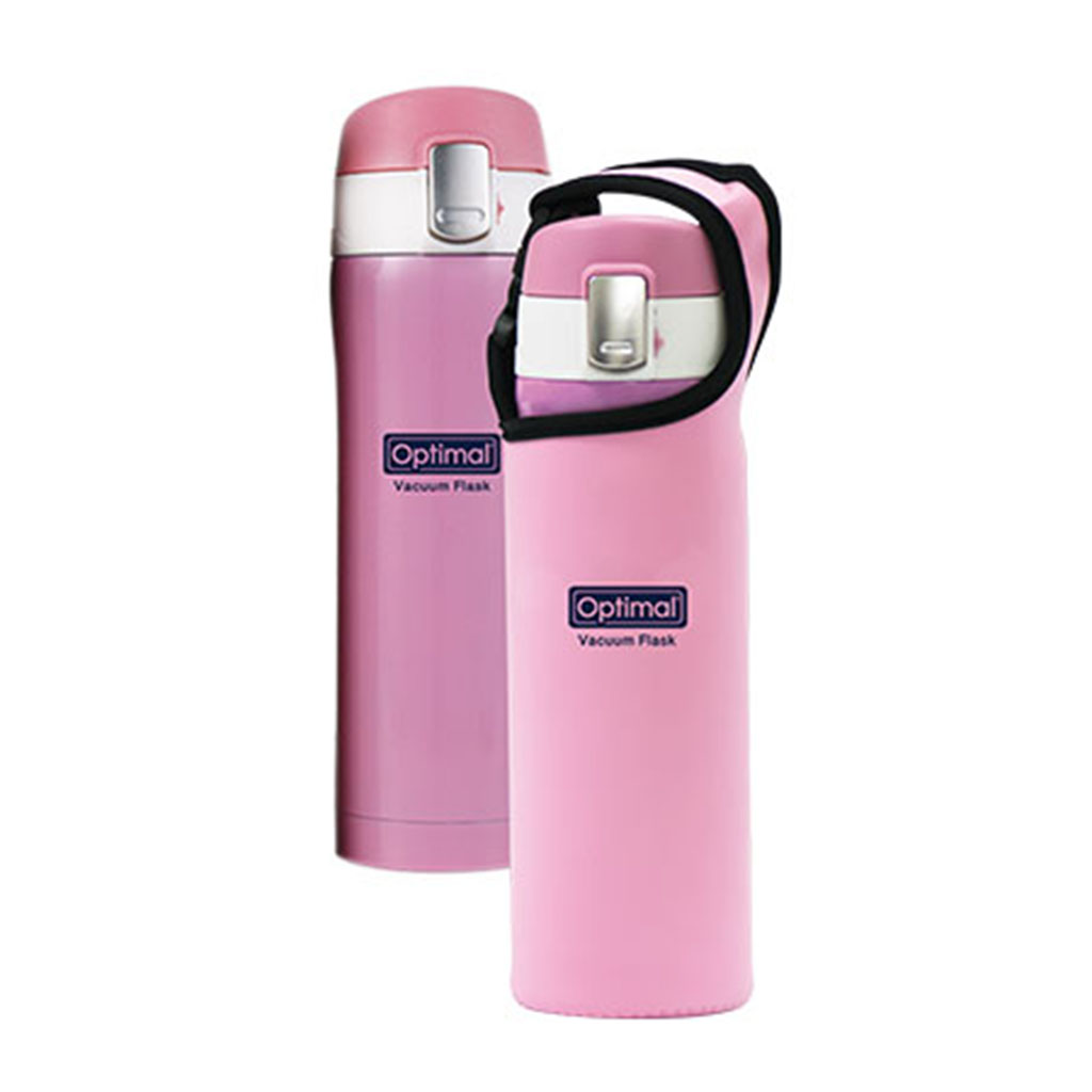 Optimal, Stainless Steel Vacuum Flask, Double wall insulated flask for hot and cold beverages, 480 ml
