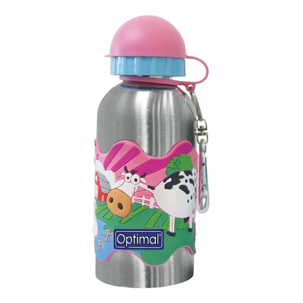 Optimal Stainless Steel Water Bottle, 350 Ml Pink Farm Opb-2010