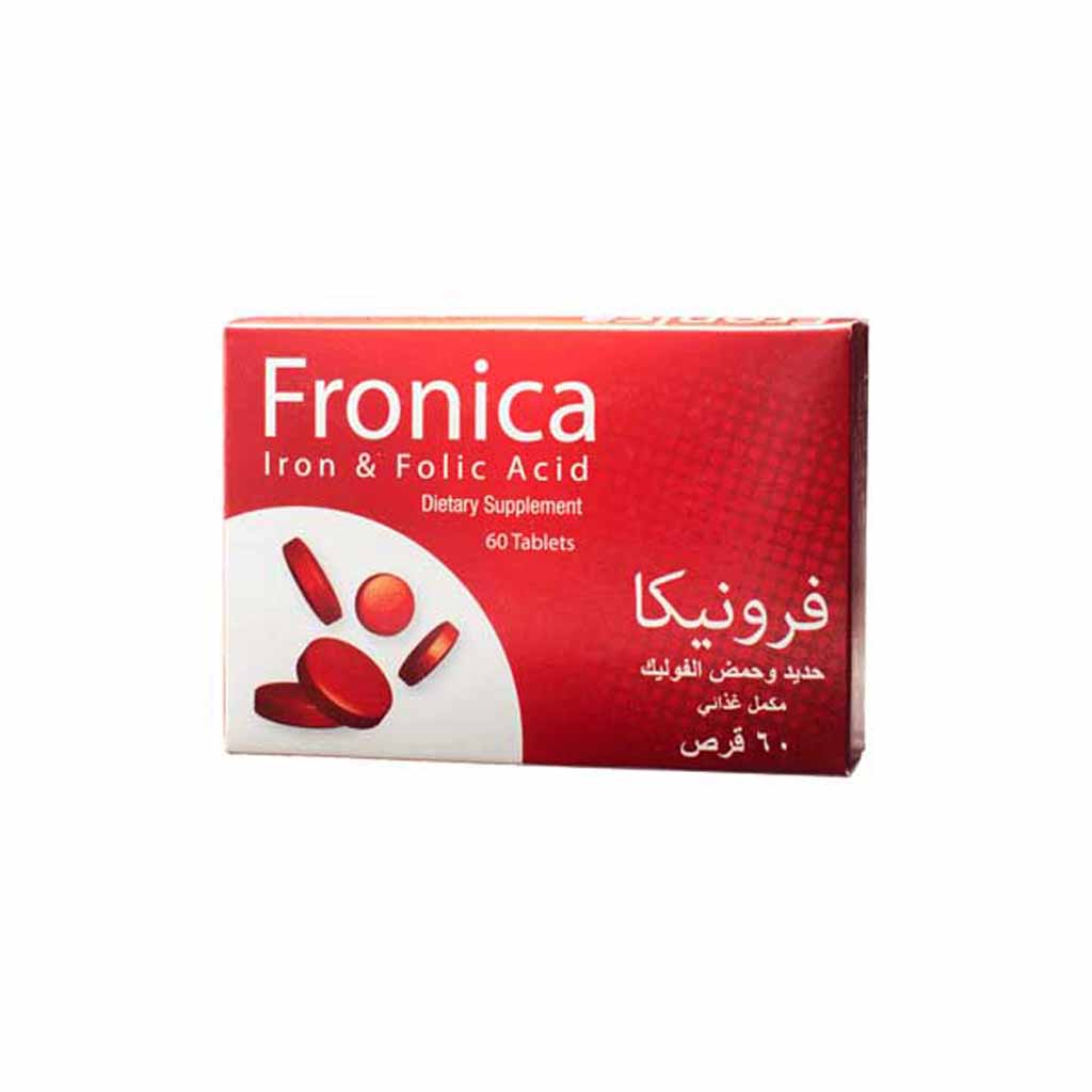 Fronica Iron & Folic Acid Dietary Supplement, Pack of 60's