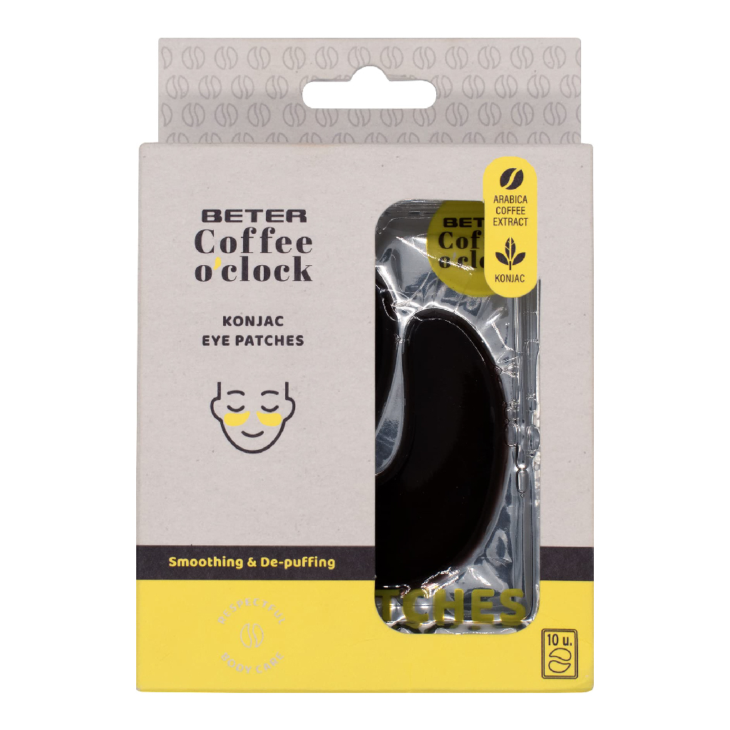 Beter, Coffee O'Clock Konjac Eye Patches, Hydrating and soothing eye patches with konjac extract