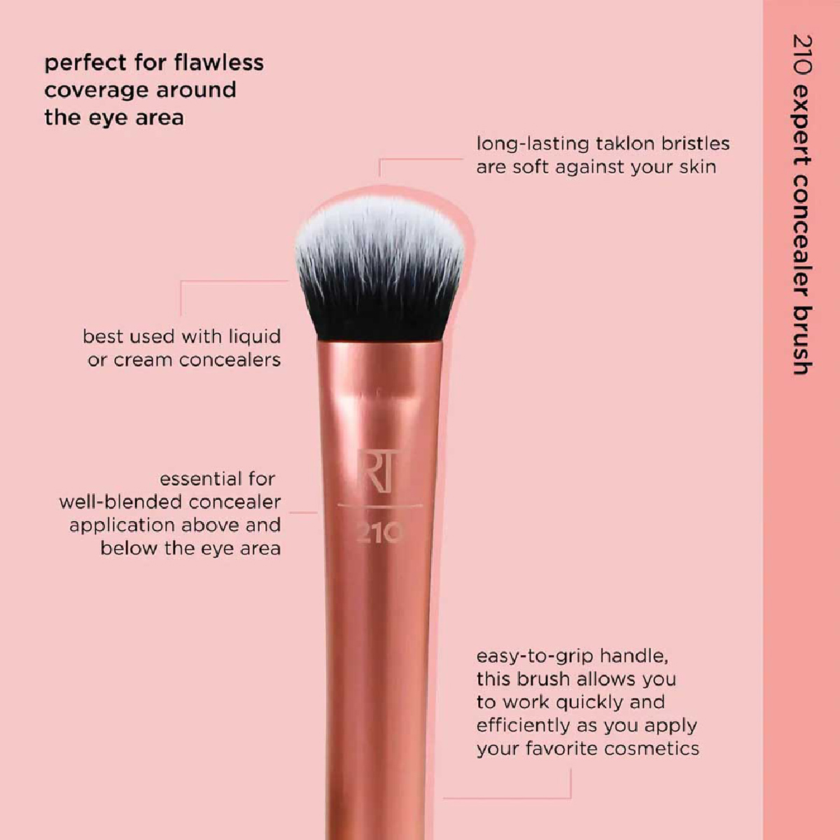 Rt, Expert Concealer Brush, Precision brush for flawless concealer application