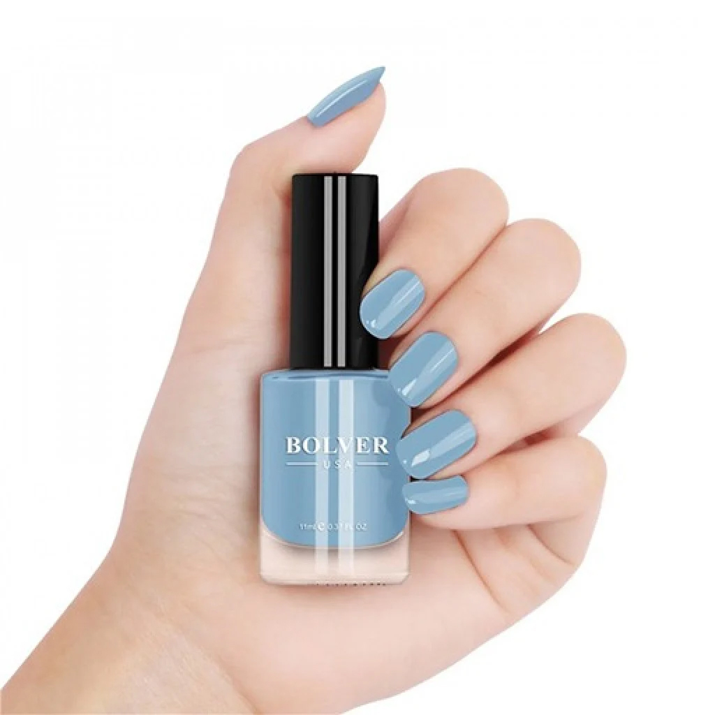 Bolver Sky Nail Polish, Bright Blue Nail Lacquer, 615