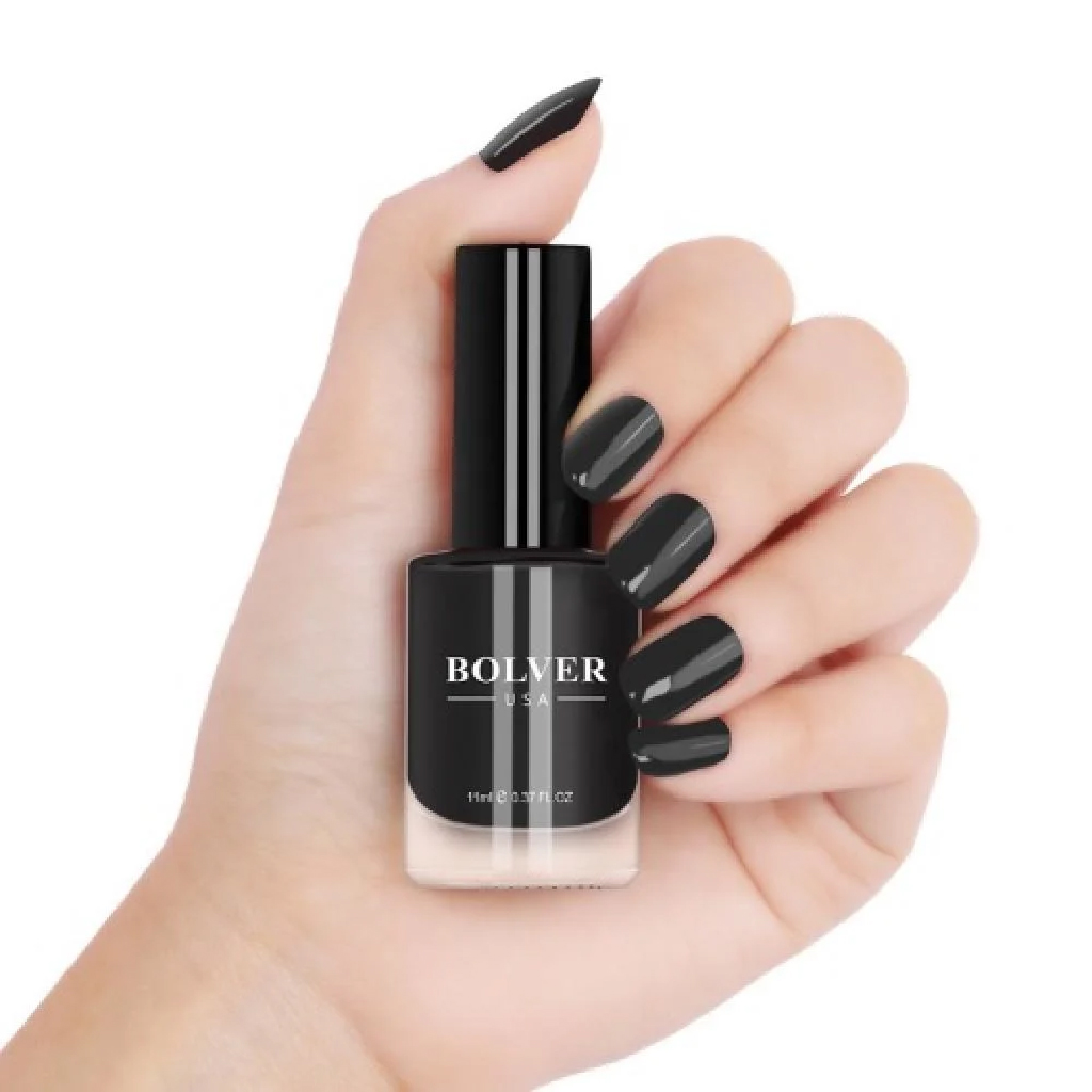 Bolver Nail Polish, Classic Black High Gloss, Nail Polish