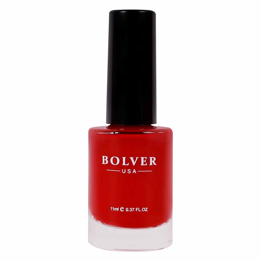 Bolver, Nail Polish 628 Strawberry, Bright strawberry red long-lasting nail polish