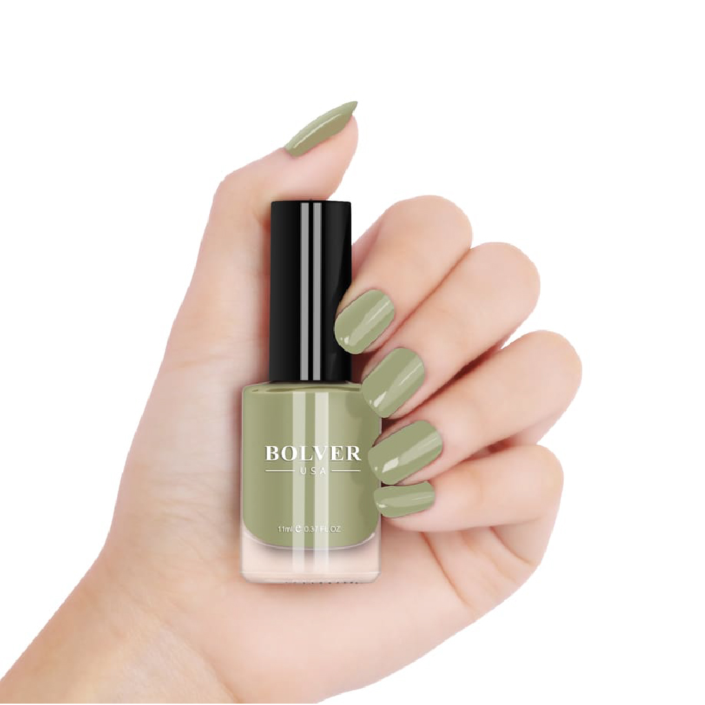 Bolver Olive Green Nail Polish Deep Green Shade 640