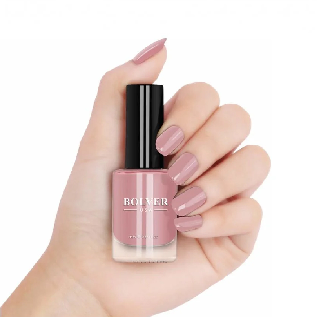 Bolver Nail Polish, Pink Flowers Floral Inspired Shade, Nail Polish