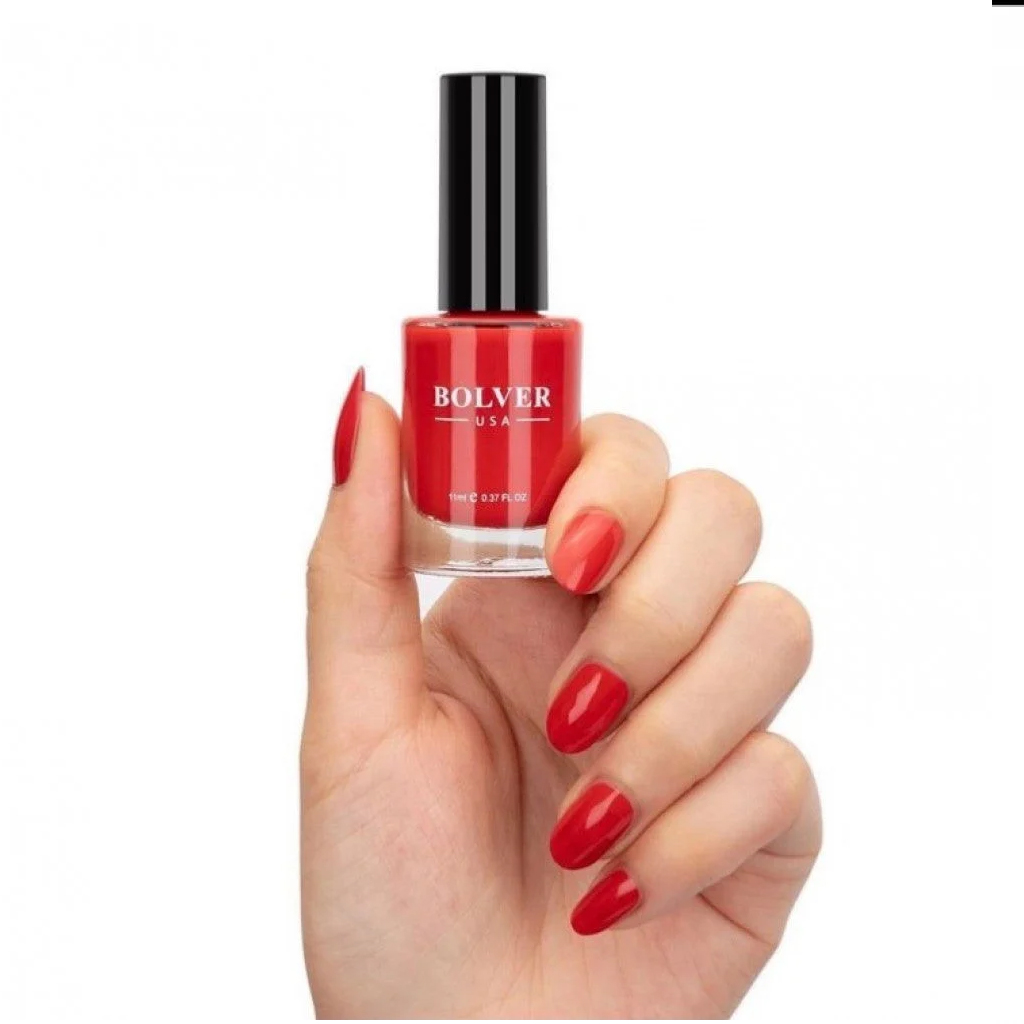 Bolver Nail Polish, Crimson Deep Red Shade, Nail Polish