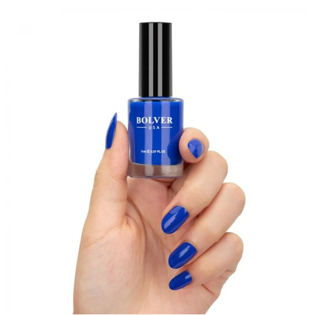 Bolver, Nail Polish Blue Orchid 712, Vibrant blue orchid shade long-lasting nail polish