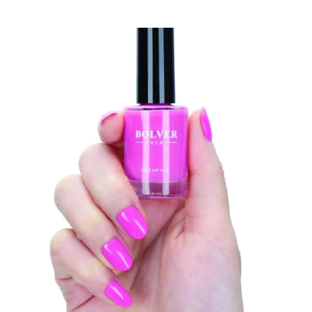 Bolver, Hot Pink Nail Polish 722, Vibrant hot pink nail polish color