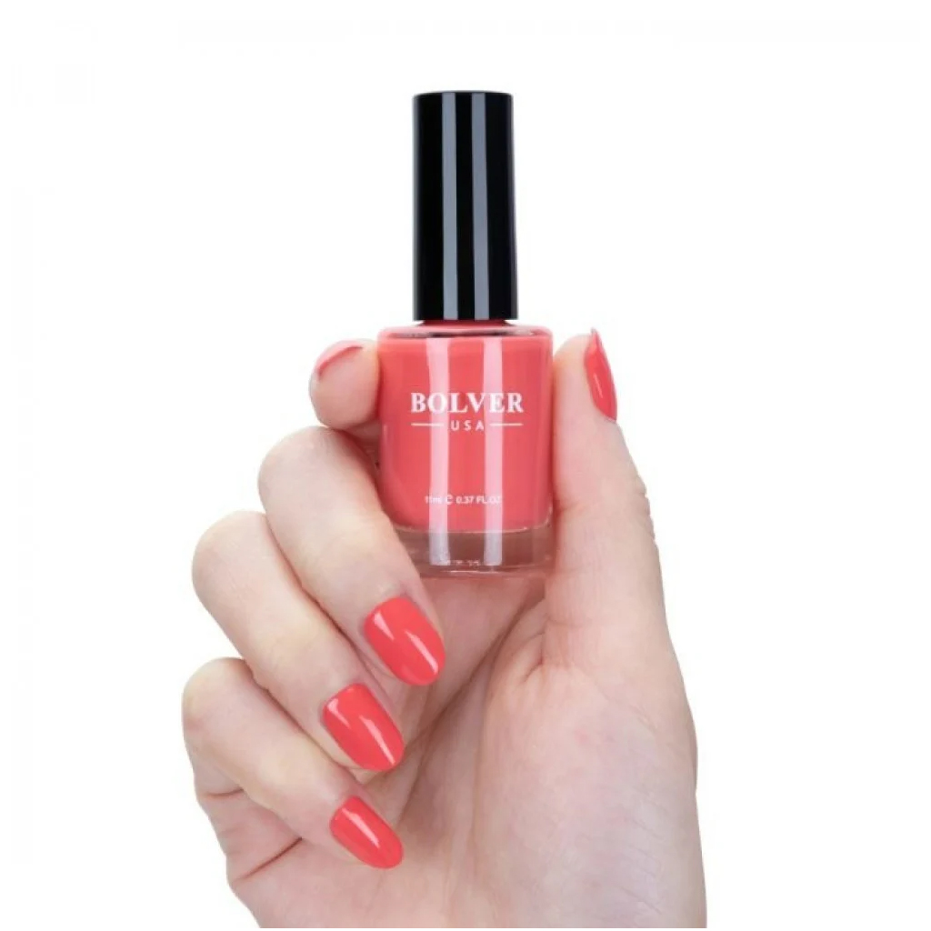 Bolver Nail Polish, Pink Carmine Vibrant Pink Shade, Nail Polish