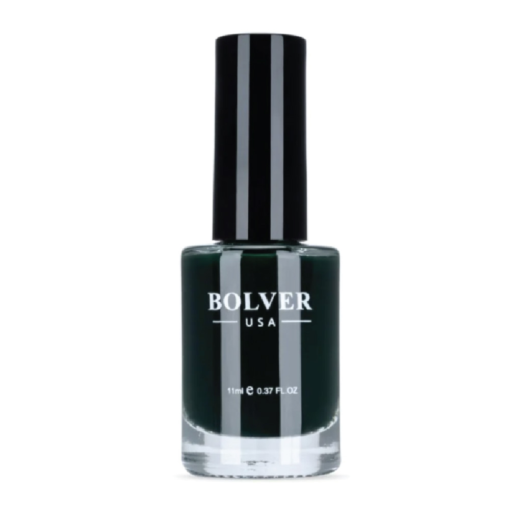 Polver, Nail Polish Deep Green, Rich deep green nail polish, standard size