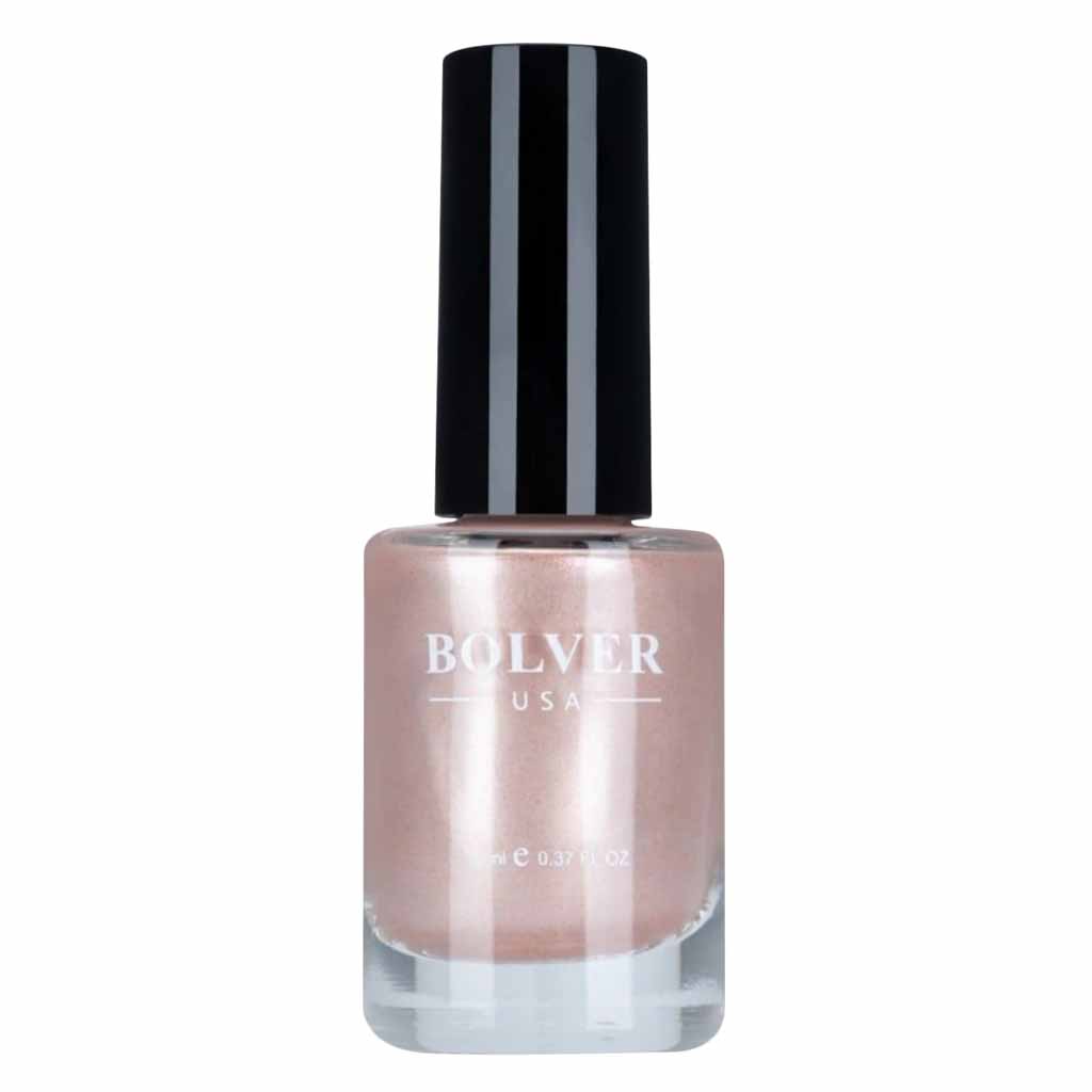 Bolver, Nail Polish Pink Shiny 747, Glossy pink nail polish for vibrant nails