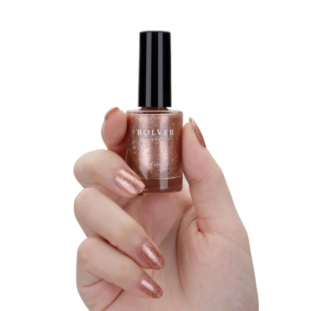 Polver, Nail Polish Salt Caramel 760, Warm caramel shade nail polish