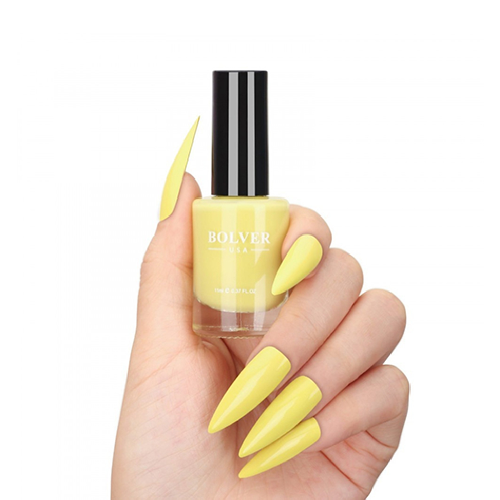 Bolver Nail Polish, Lemon Bright Yellow Shade, Nail Polish