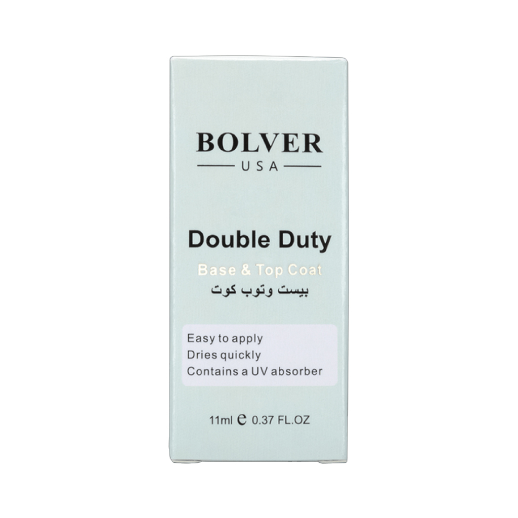 Bolver, Double Duty Base & Top Coat, Dual function nail polish for protection and shine