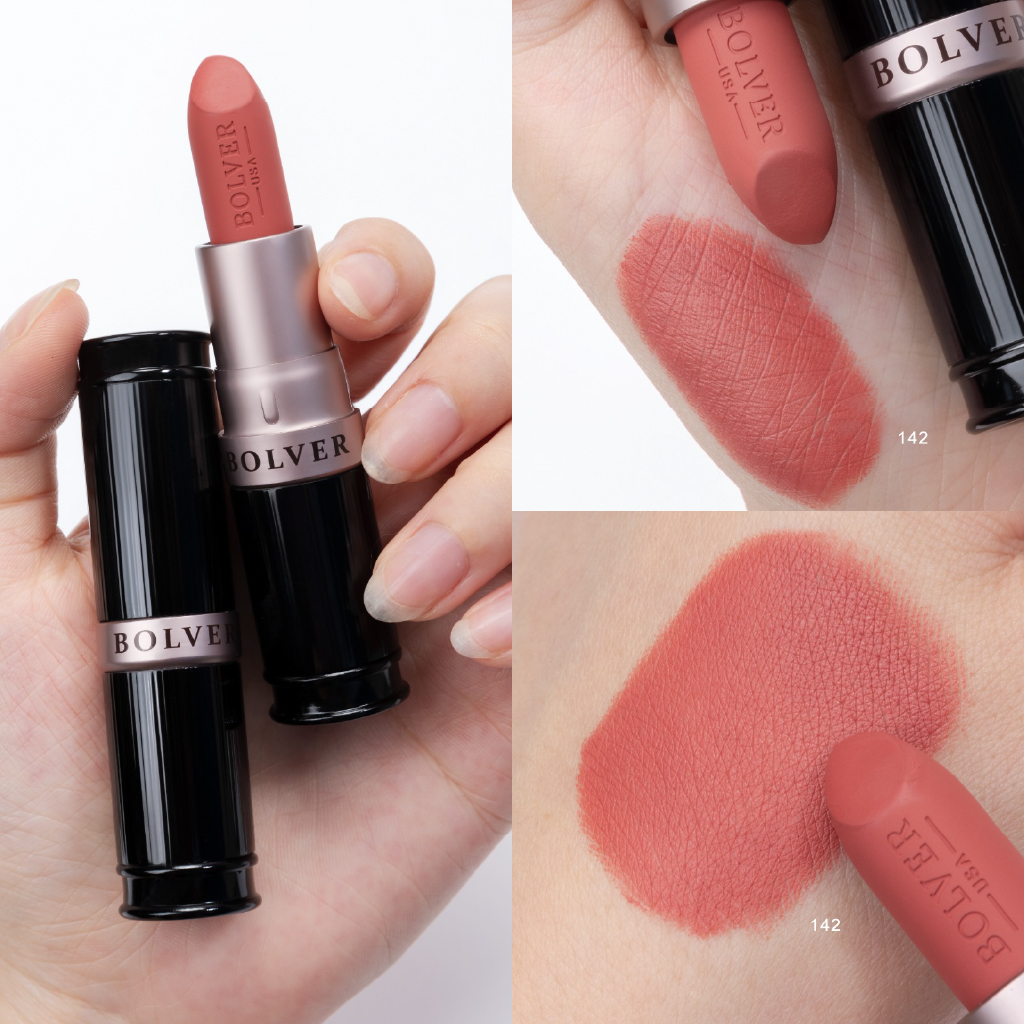 Bolver, Lipstick 142, Creamy Full Coverage Lip Color, Bullet Form