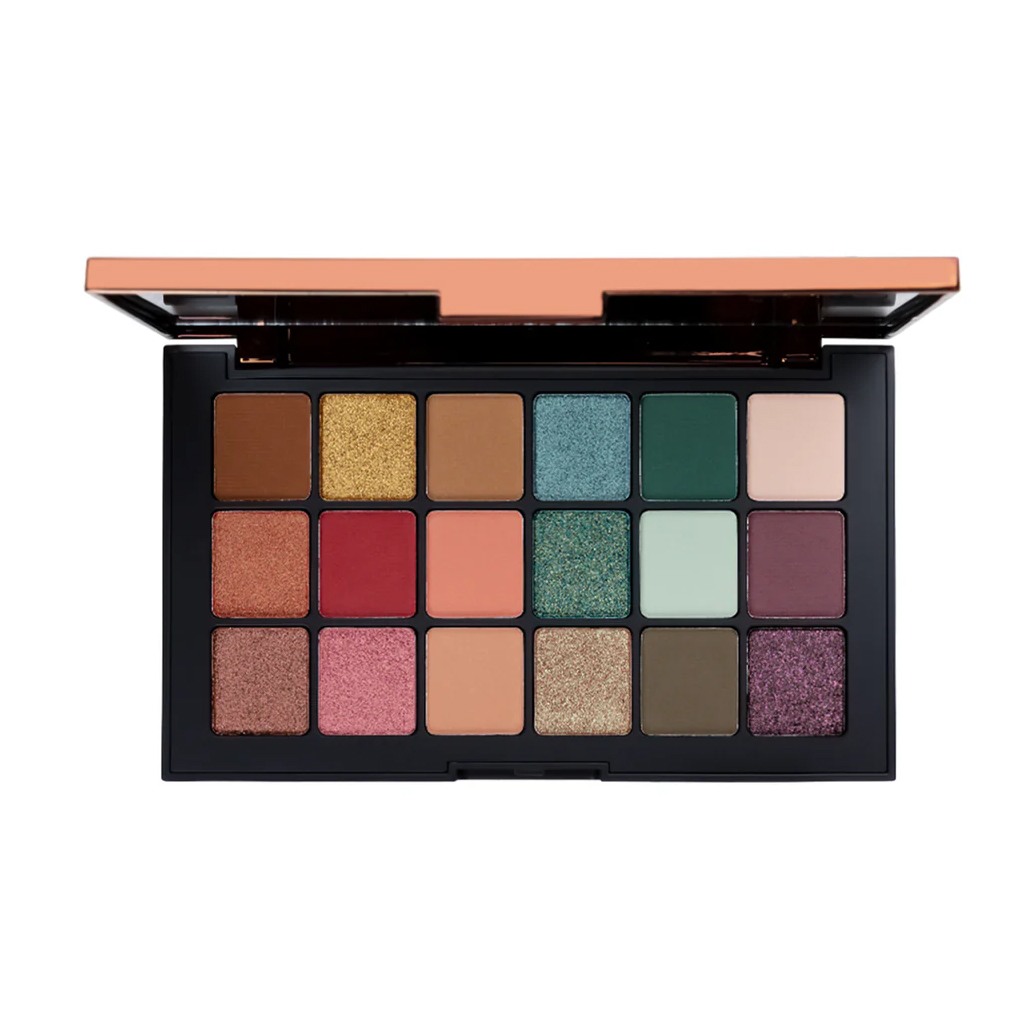 Bolver, Alyan Eyeshadow Palette, 18 color eyeshadow palette with vibrant shades