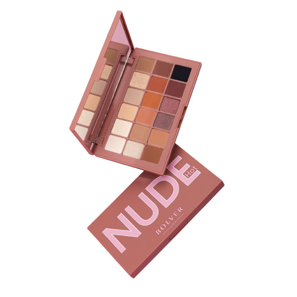 Bolver Nude Eyeshadow Palette 18 Colors Matte and Shimmer E11