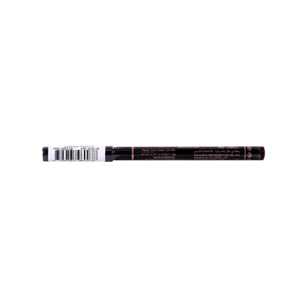 Bolver Wooden Eyebrow Pencil EP3, Precise Brow Shaping Pencil, Eyebrow Pencil