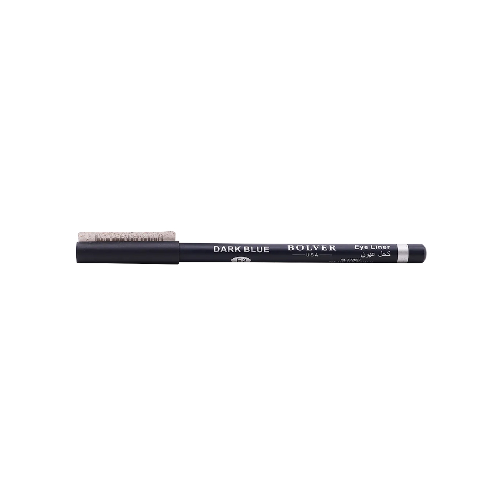 Bolver, Dark Blue Eyeliner Pencil, Smooth Long-Lasting Eye Definition, Shade E2