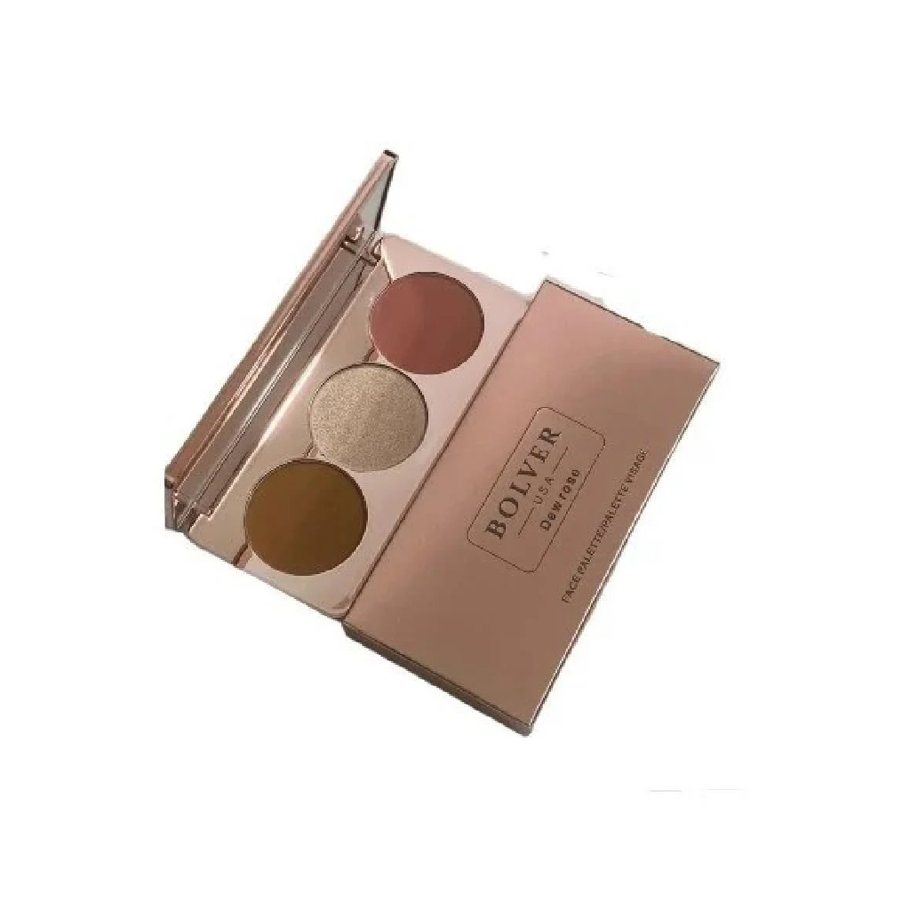 Bolver, Dew Rose Highlight and Lip Palette, Multi-Use Glow and Lip Color, 01
