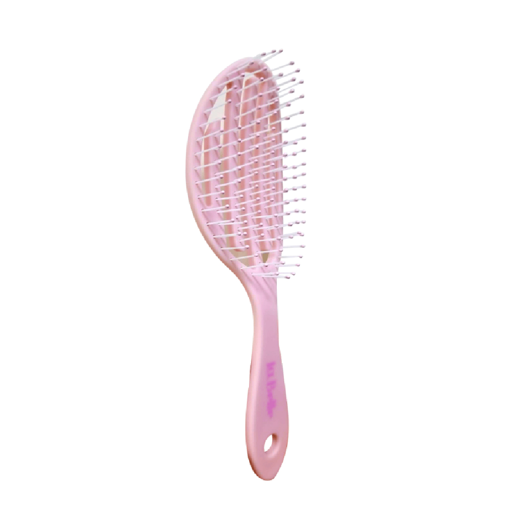 La Belle, Pink Flex Brush, Flexible Vented Detangler for Faster Drying, Brush