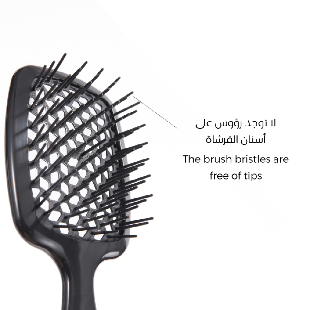 La Belle, Black Master Brush, Professional Paddle Hair Brush, Smooth Finish