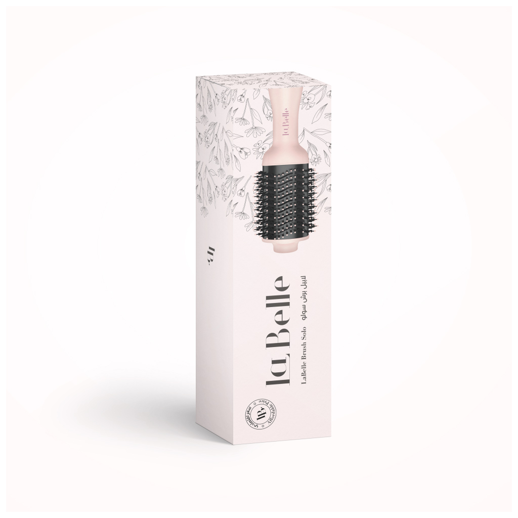 La Belle, Brush Solo Pink, Compact Travel-Friendly Detangling Brush, Brush