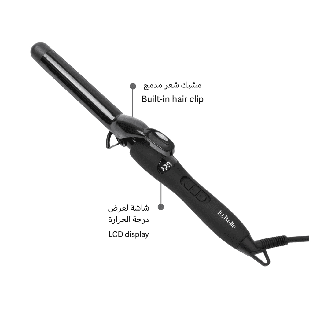 La Belle, Curly 25, Curling Iron with 25mm Barrel for Classic Curls, Curling Iron