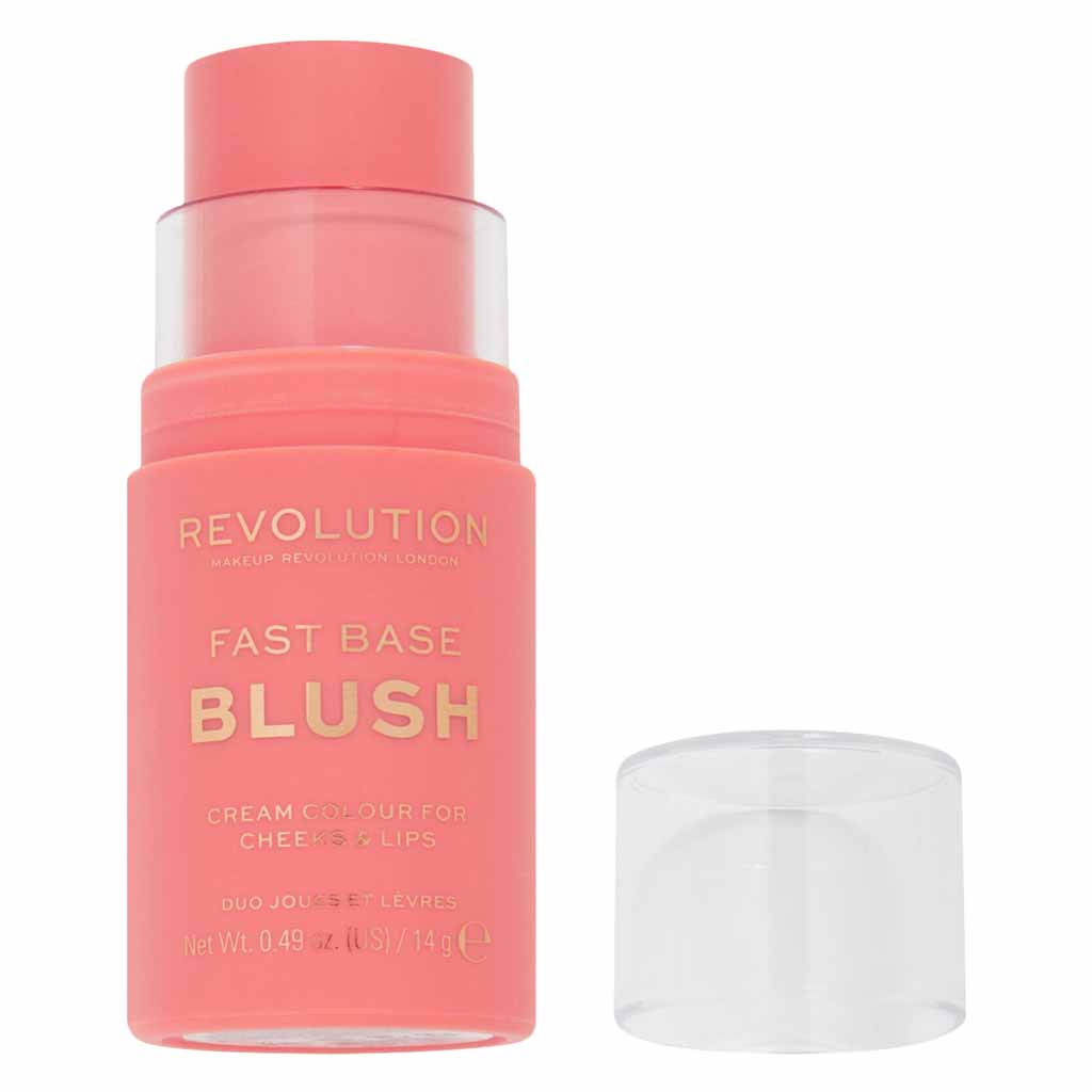 Makeup Revolution, Fast Base Blush Stick Peach, Cream blush stick for quick application