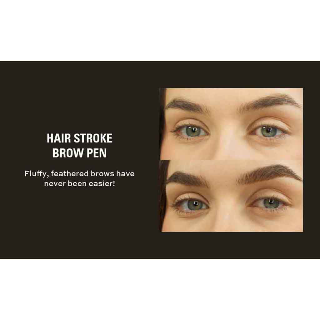 Makeup Revolution, Hair Stroke Brow Pen Dark Brown, Precision pen for natural hair-like brows