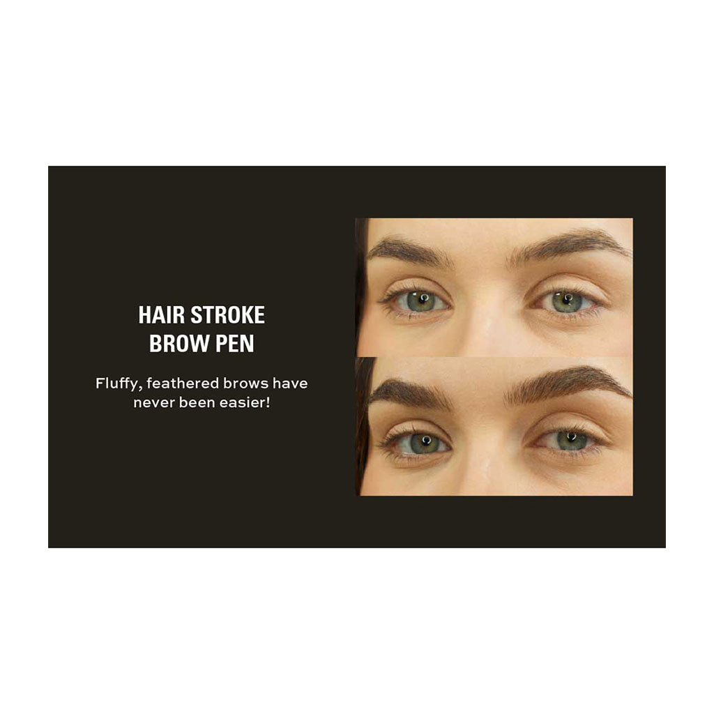 Makeup Revolution, Hair Stroke Brow Pen Dark Brown, Precision pen for natural hair-like brows