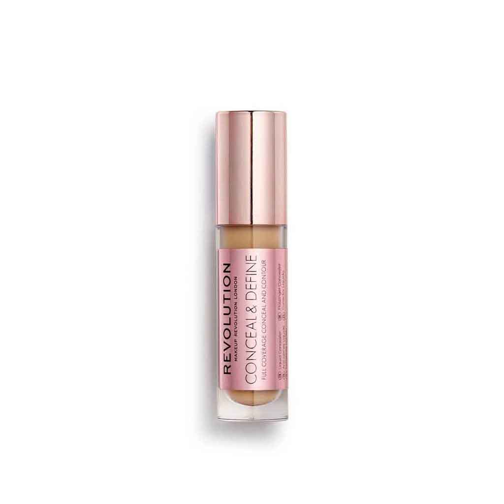 Makeup Revolution, Conceal & Define Concealer C10, High coverage liquid concealer for flawless skin