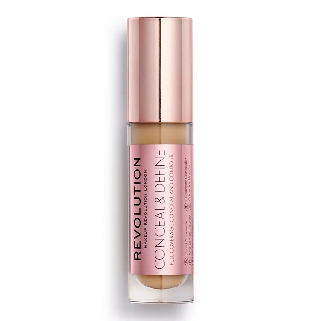 Makeup Revolution, Conceal & Define Concealer C10, High coverage liquid concealer for flawless skin
